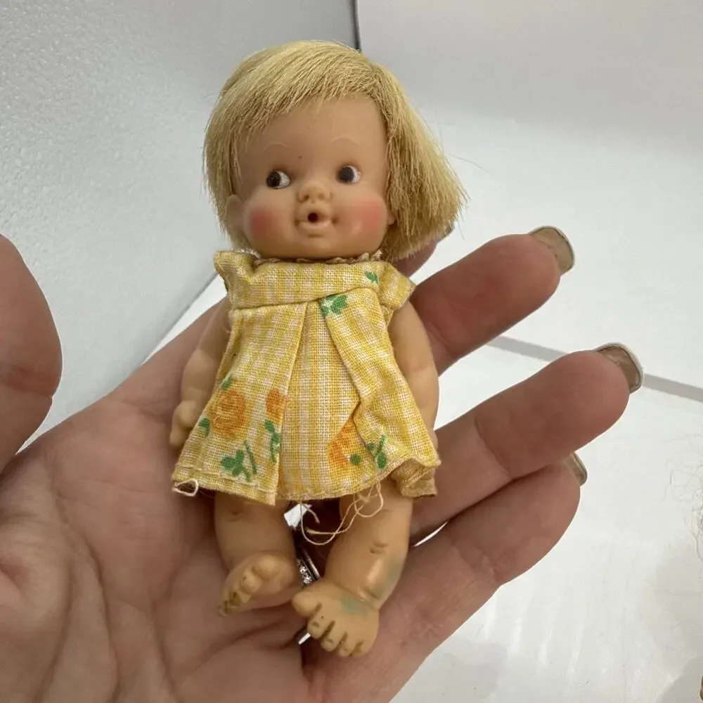 Lot Of Vintage 5 Dolls / Little Kiddles/Baby PeeWee/Rosenberg/Hasbro/Mattel